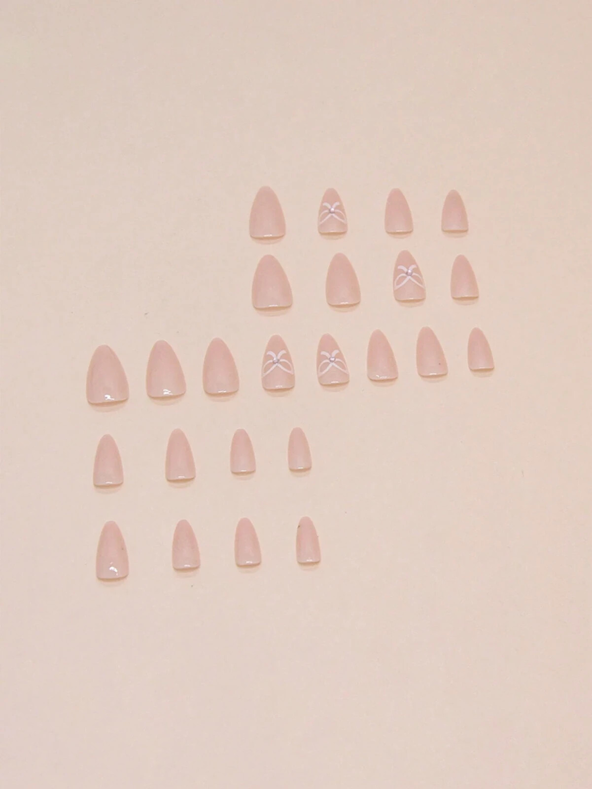 Short False Nails French Manicure Fake Tips Press On Full Cover Nails - Picture 14 of 25