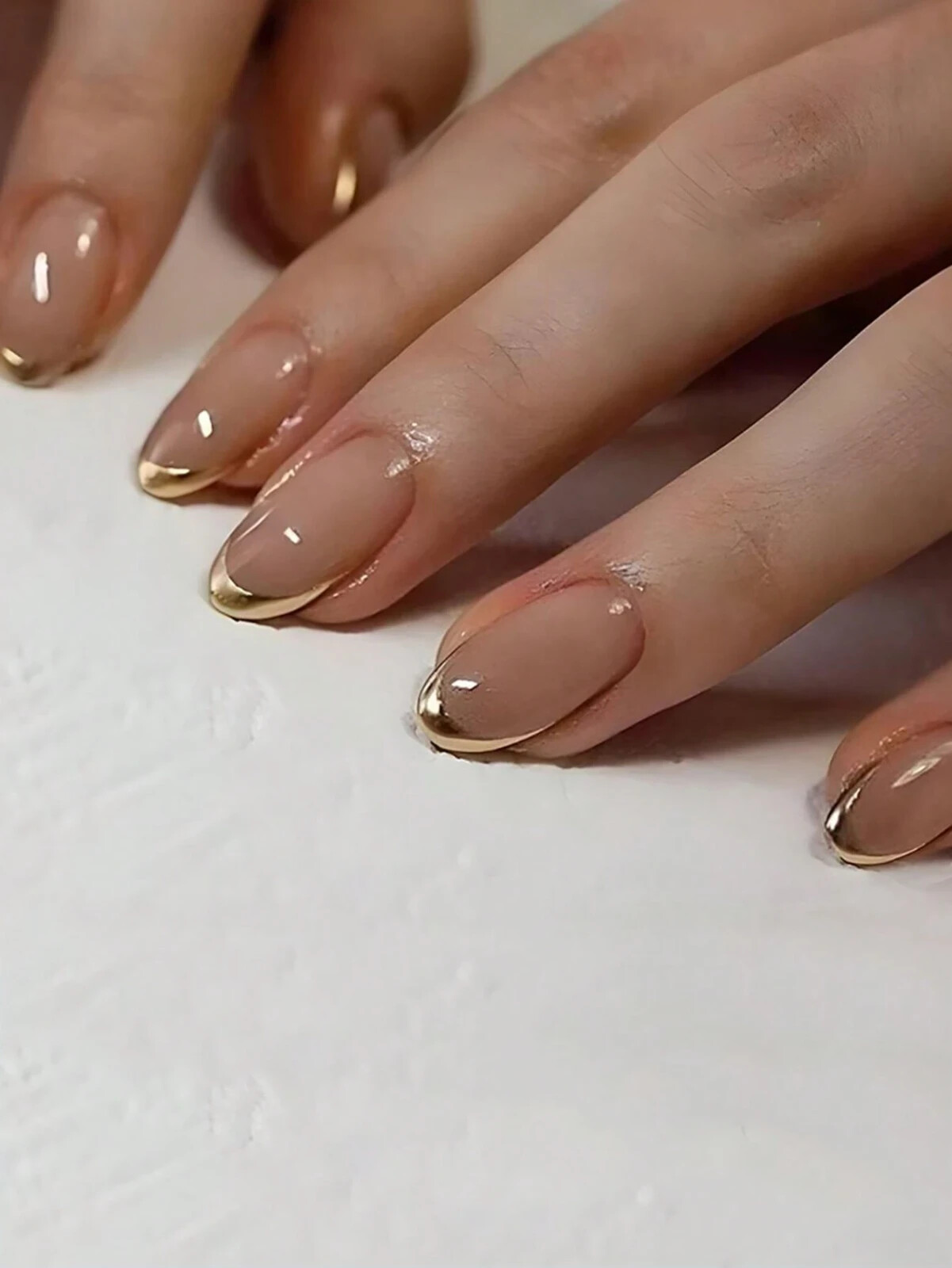 Short False Nails French Manicure Fake Tips Press On Full Cover Nails - Picture 16 of 25