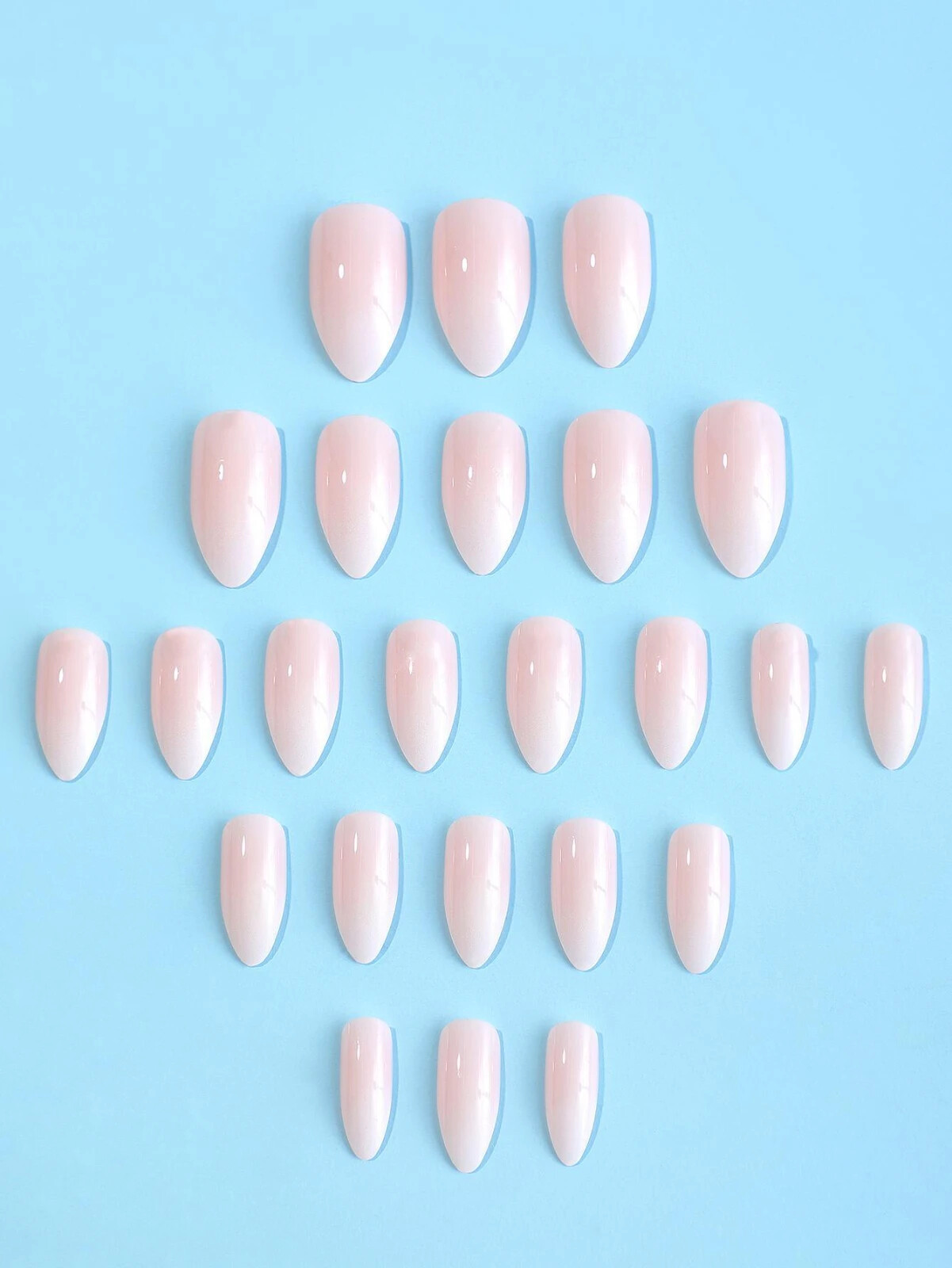 Short False Nails French Manicure Fake Tips Press On Full Cover Nails - Picture 20 of 25