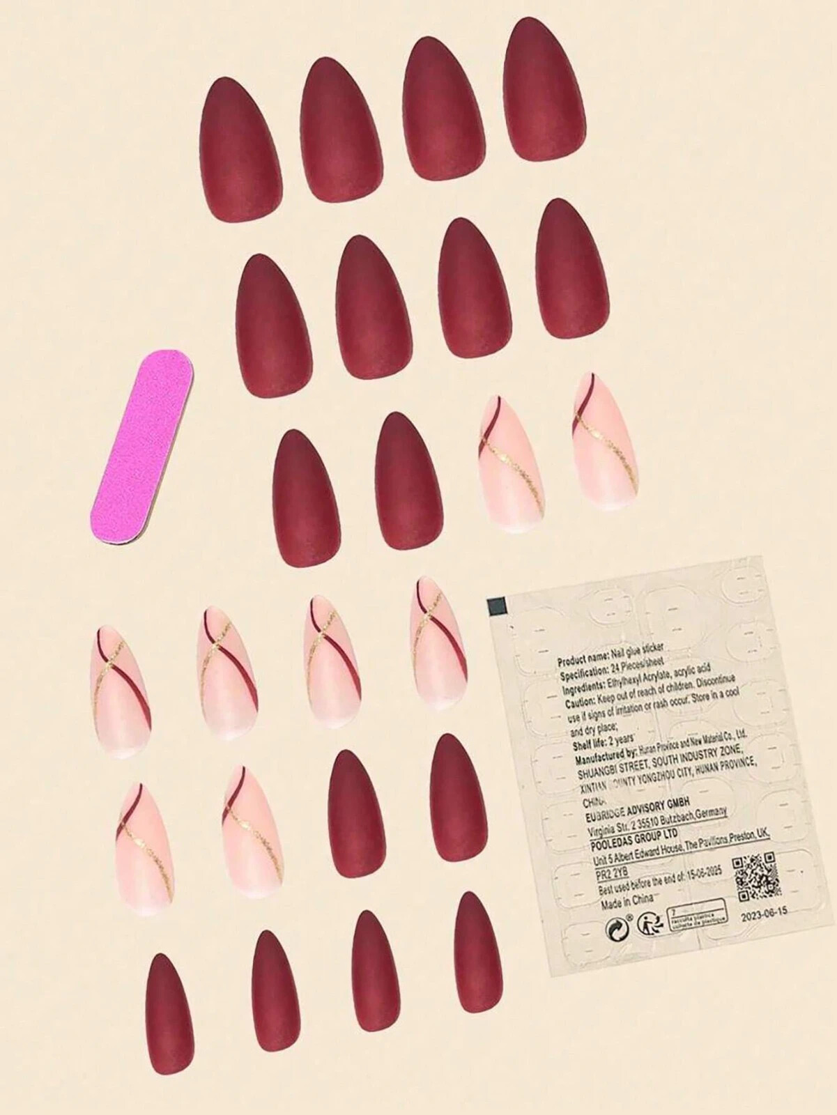 Short False Nails French Manicure Fake Tips Press On Full Cover Nails - Picture 23 of 25