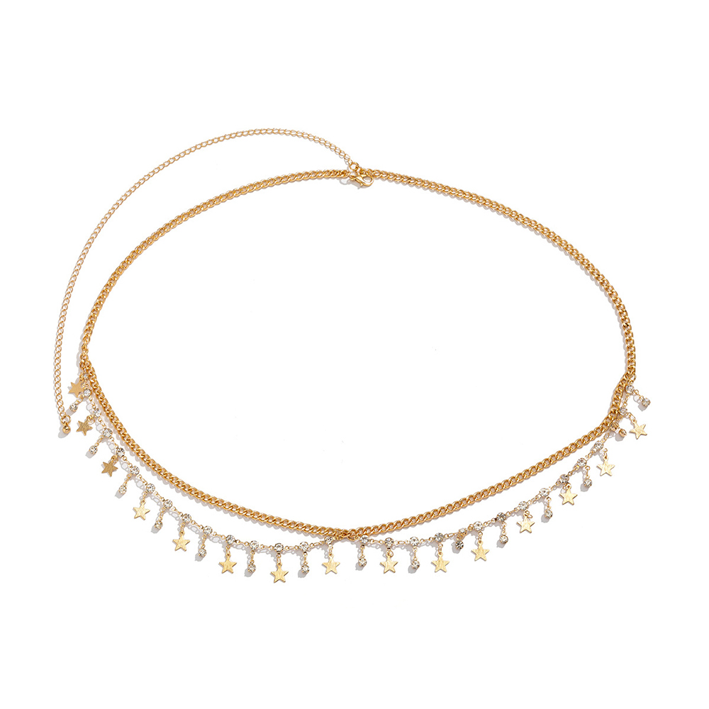 Mehrschichtige Bauchkette Mit Metallfransen Für Frauen Gold Silber Ethnisch Boho - Bild 25 von 31