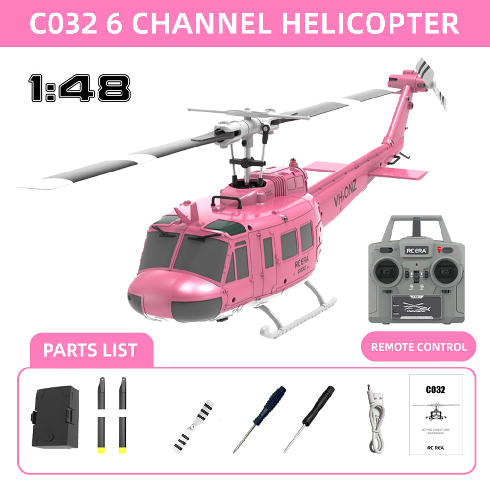 RC ERA RC Helicopter C032 1:48 Huey Helicopter UH-1 6-axis Gyro 6CH 3D Aircraft - Picture 26 of 27