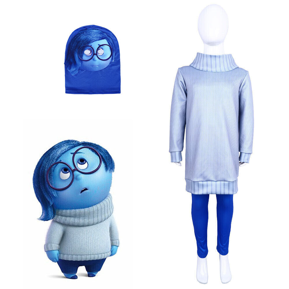 Inside Out 2 All Characters Unisex Cosplay Costume+Mask Adult&Kid Fancy Outfits - Picture 23 of 25