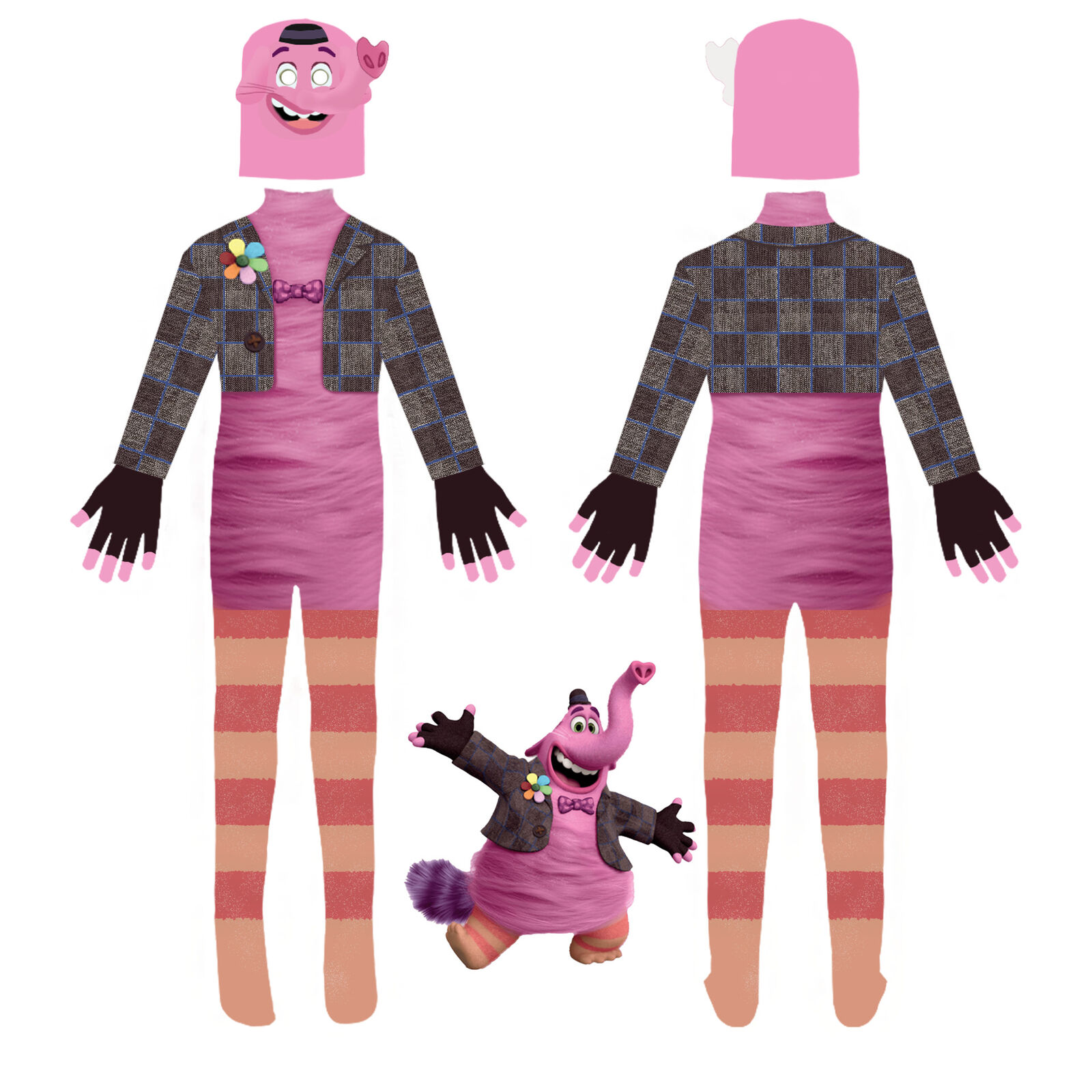 Inside Out 2 All Characters Unisex Cosplay Costume+Mask Adult&Kid Fancy Outfits - Picture 24 of 25