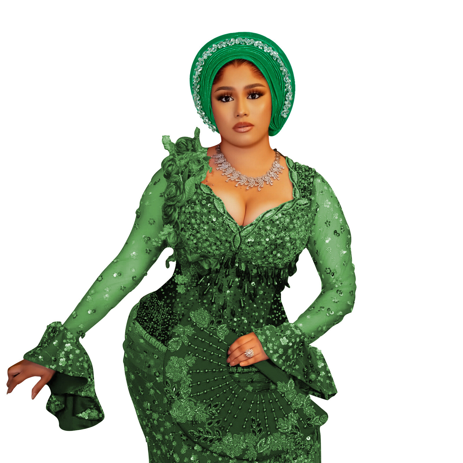 Corbata automática de gele para mujeres africanas sombreros cabeza envolvente nigeriana Aso Oke cáncer sombreros - Imagen 39 de 39
