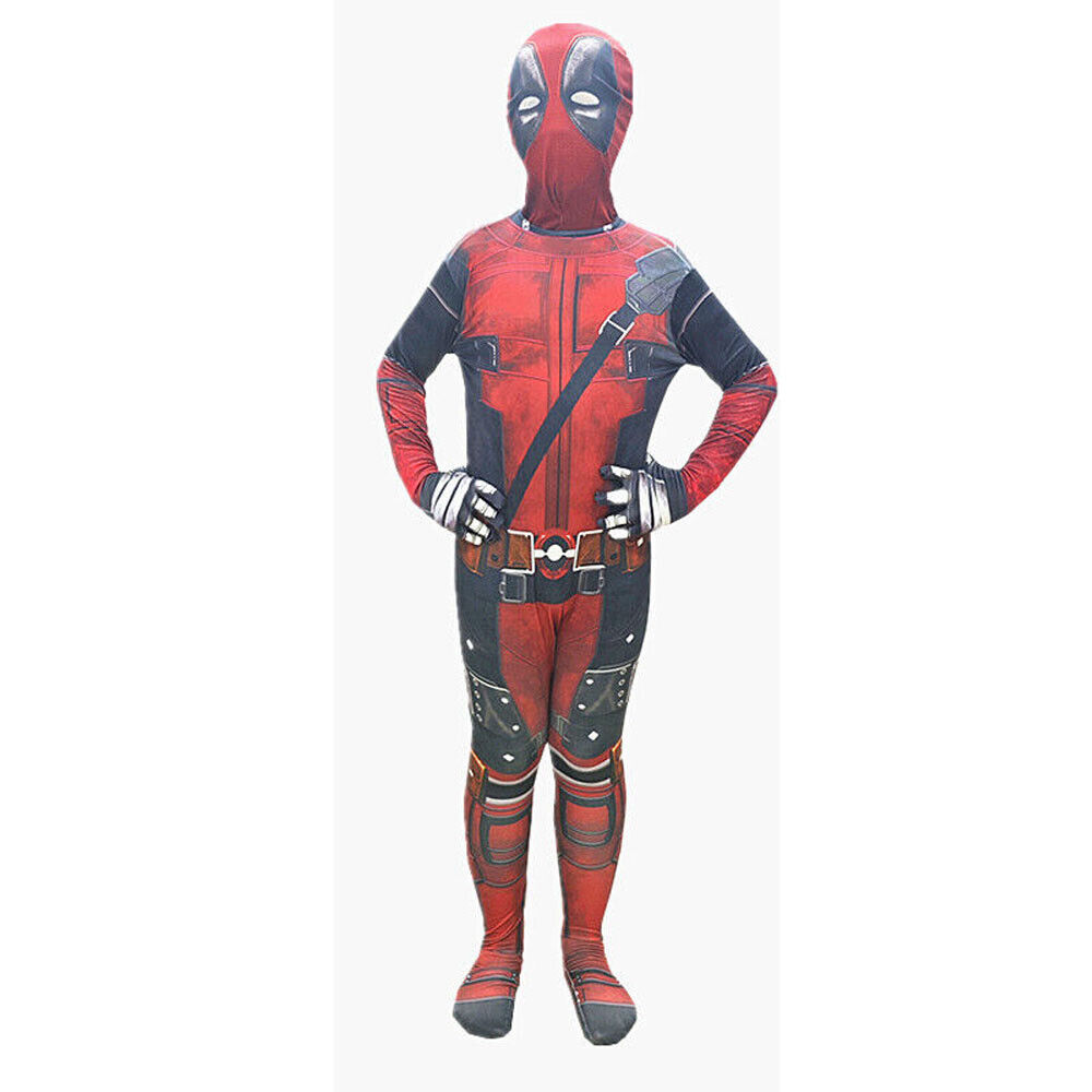 Kid Boy Deadpools Wolverine Costume Cosplay Bodysuit Halloween Party Fancy Dress - Picture 12 of 15