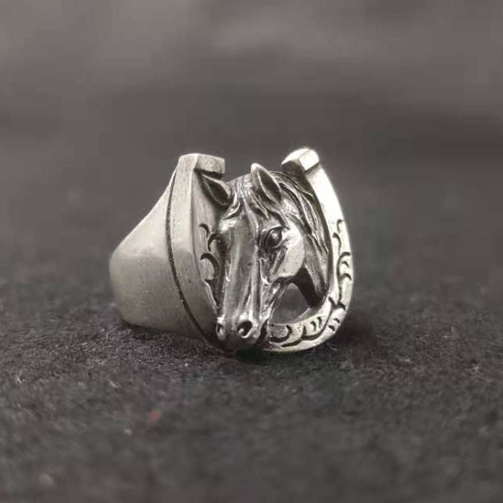 Fashion Men's Sterling Silver Ring Handmade Jewelry Gift Adjustable Ring - Picture 25 of 41