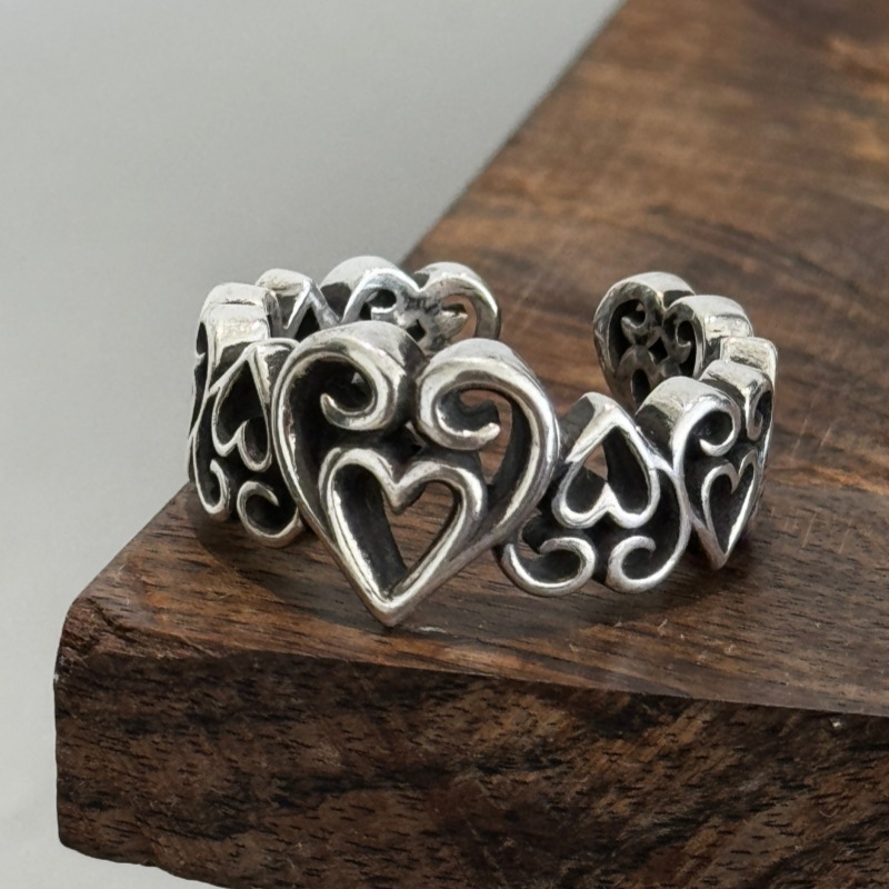 Fashion Men's Sterling Silver Ring Handmade Jewelry Gift Adjustable Ring - Picture 27 of 41