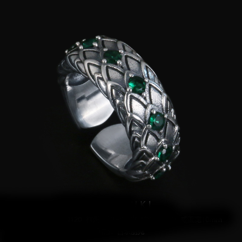 Fashion Men's Sterling Silver Ring Handmade Jewelry Gift Adjustable Ring - Picture 29 of 41