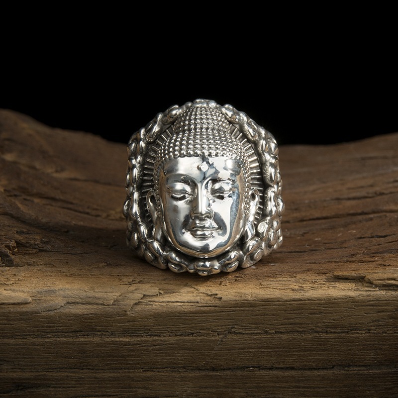 Fashion Men's Sterling Silver Ring Handmade Jewelry Gift Adjustable Ring - Picture 36 of 41