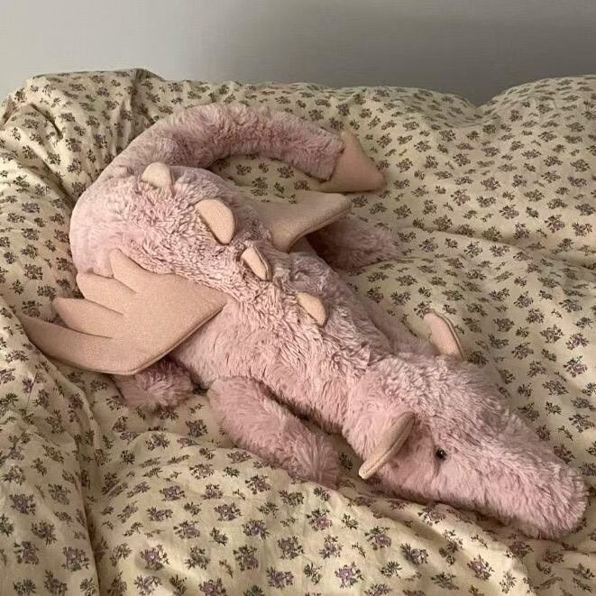 Authentic Jellycat Mythical Animal Series Snow Dragon Plush Toy 50cm Long - Picture 13 of 15