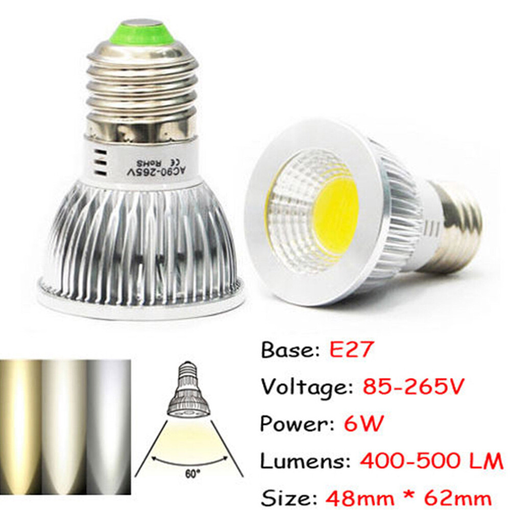 6PCS GU10 9W Not Dimmable E27 85-265V Lamp Bright 12W Light Bulb 6W LED Spot - Picture 24 of 24