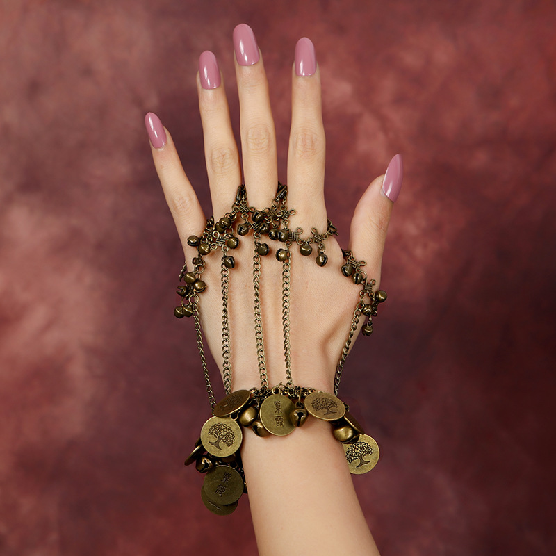 Bracelet, Bell Ring Integrated Retro Dance Performance Antique Style Accessories - Picture 19 of 28