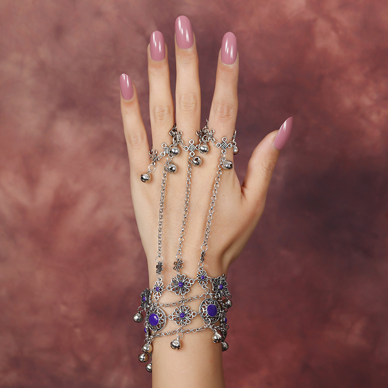 Bracelet, Bell Ring Integrated Retro Dance Performance Antique Style Accessories - Picture 24 of 28