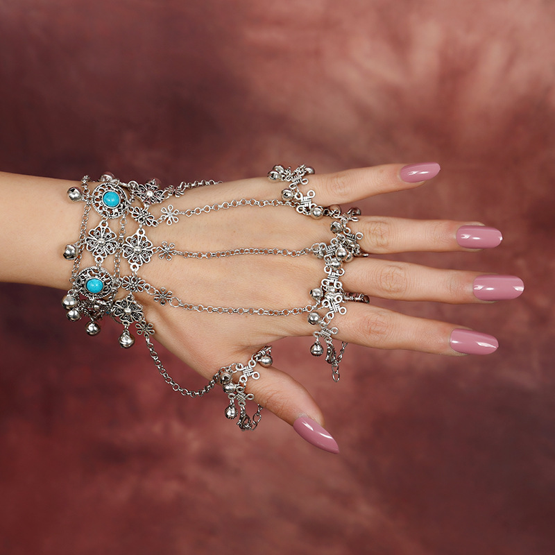Bracelet, Bell Ring Integrated Retro Dance Performance Antique Style Accessories - Picture 25 of 28