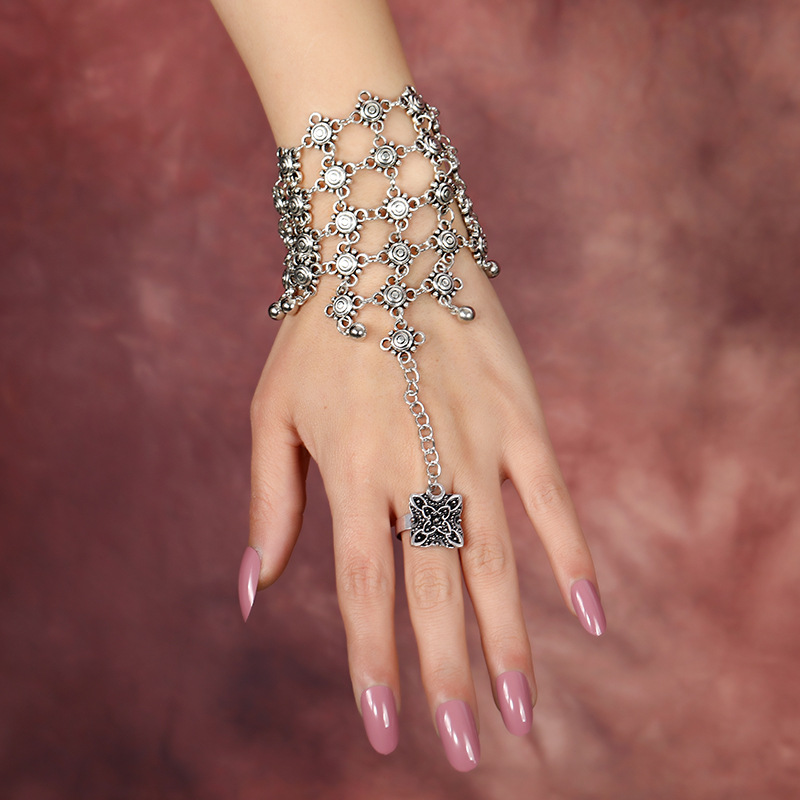 Bracelet, Bell Ring Integrated Retro Dance Performance Antique Style Accessories - Picture 26 of 28