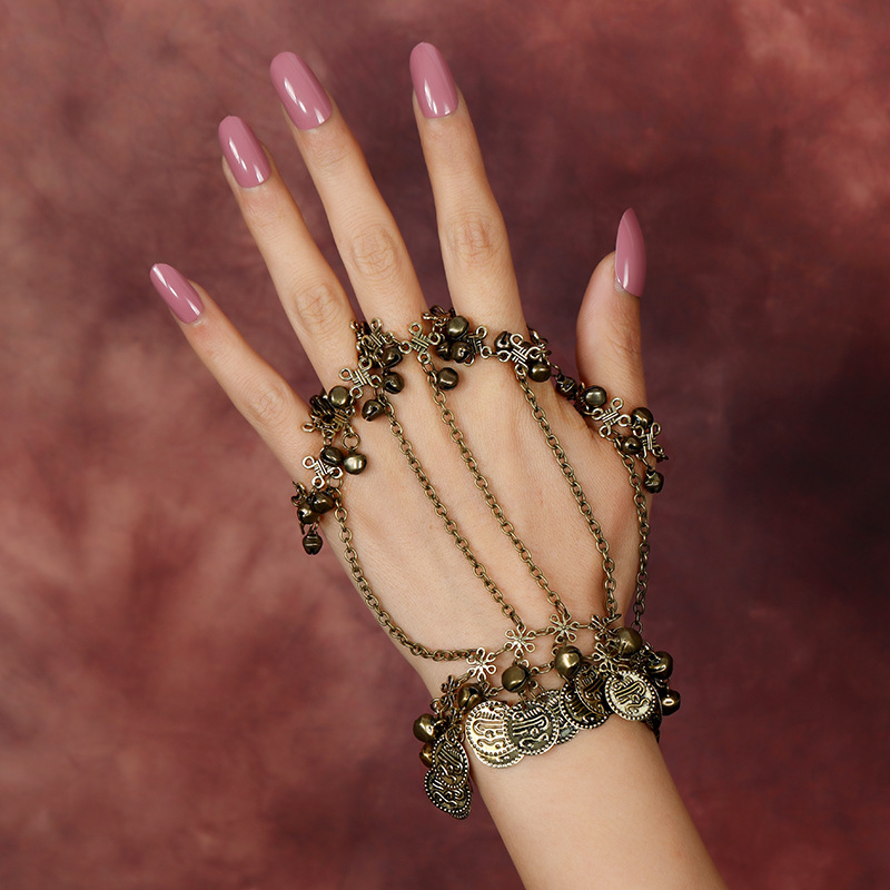 Bracelet, Bell Ring Integrated Retro Dance Performance Antique Style Accessories - Picture 20 of 28
