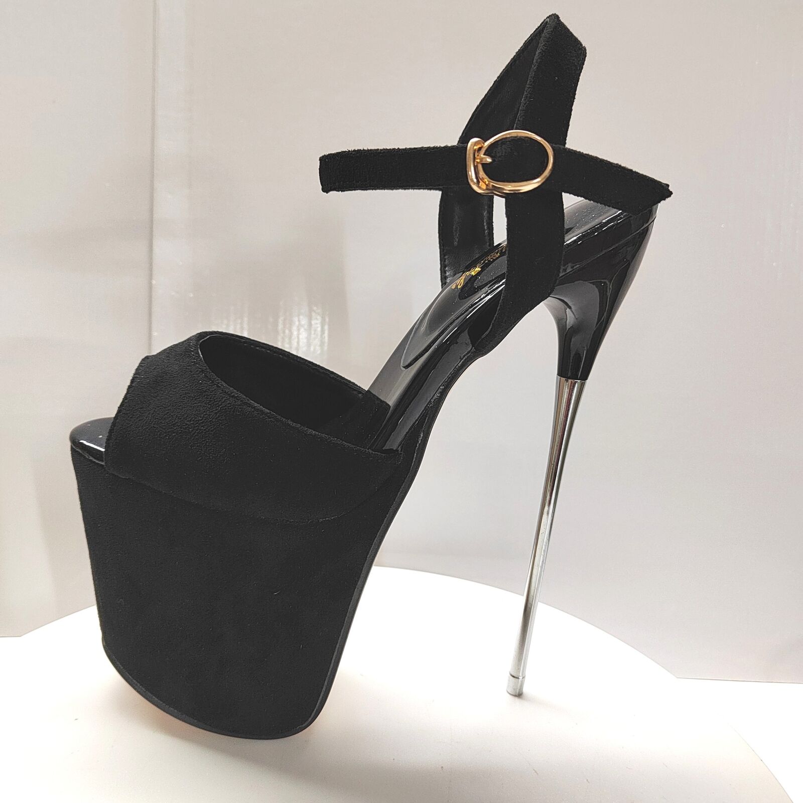 Sandalias de tacón alto de aguja con hebilla al tobillo y plataforma US4-US13 para mujer de 19 cm - Imagen 23 de 24