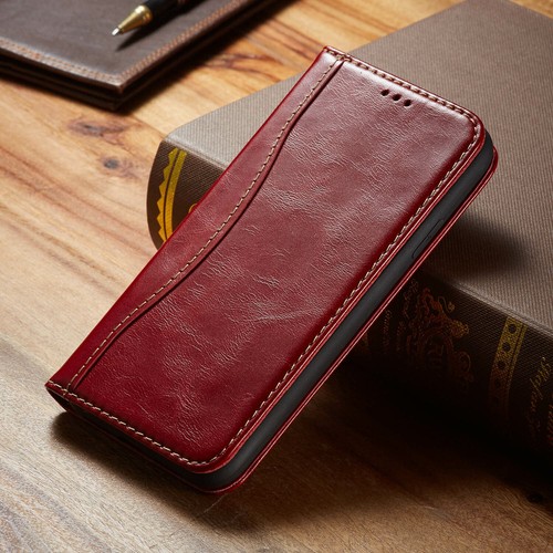 Funda tipo billetera magnética de cuero real de vaca para iPhone 16E 12 13 14 15 16 Pro Max - Imagen 25 de 25
