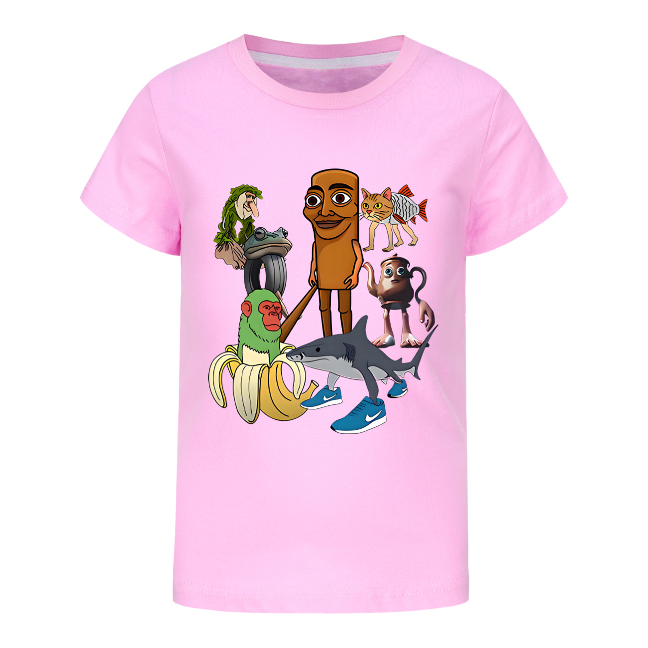 SAOLA T shirt bambino 2025 Tung Tung Sahur maglietta divertente manica corta cotone casual