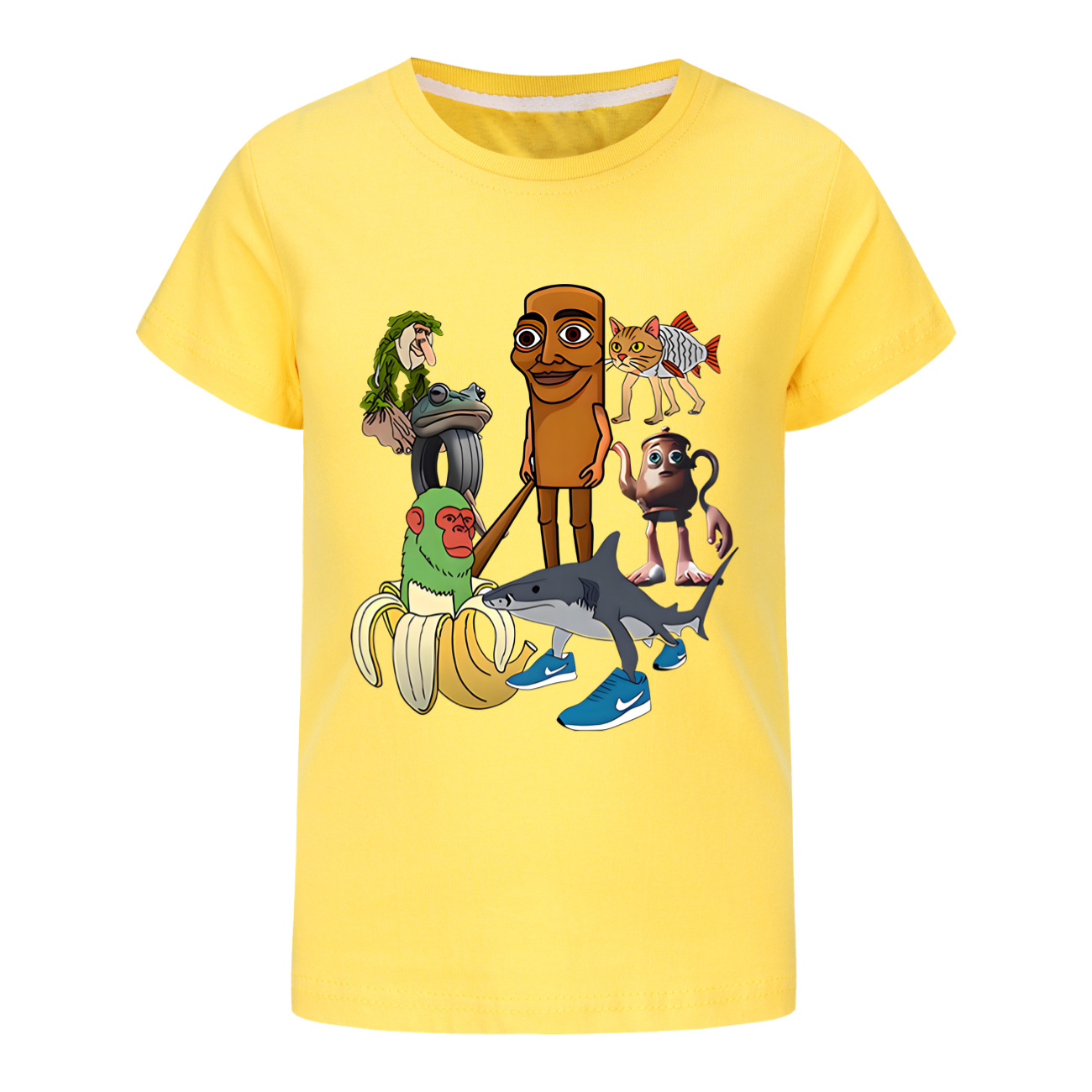 SAOLA T shirt bambino 2025 Tung Tung Sahur maglietta divertente manica corta cotone casual