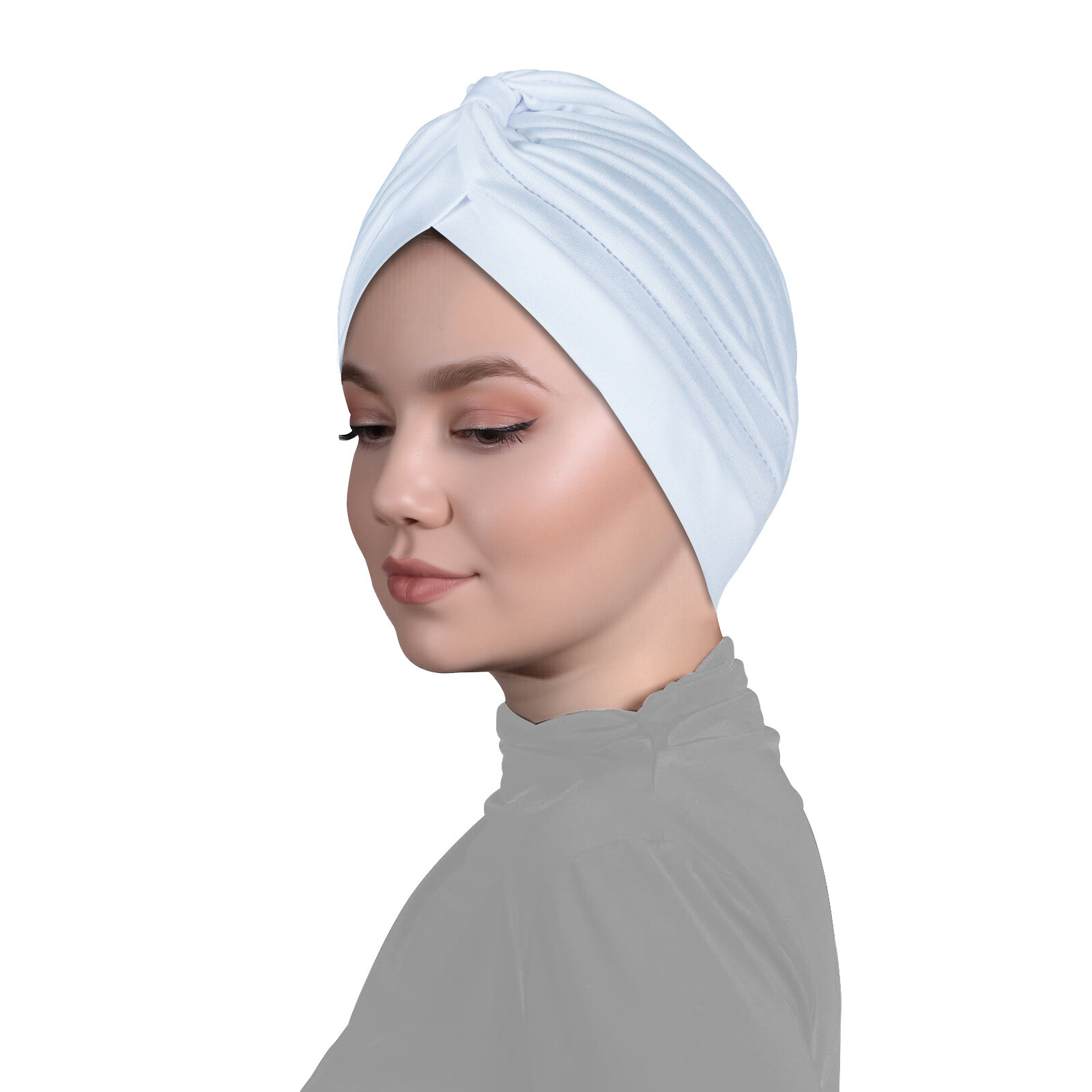 Gorro indio plisado musulmán árabe cáncer quimioterapia pérdida de cabello gorras sombreros islámicos gorra - Imagen 24 de 38
