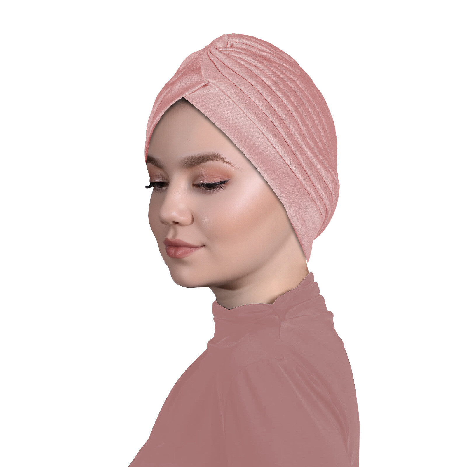 Gorro indio plisado musulmán árabe cáncer quimioterapia pérdida de cabello gorras sombreros islámicos gorra - Imagen 26 de 38