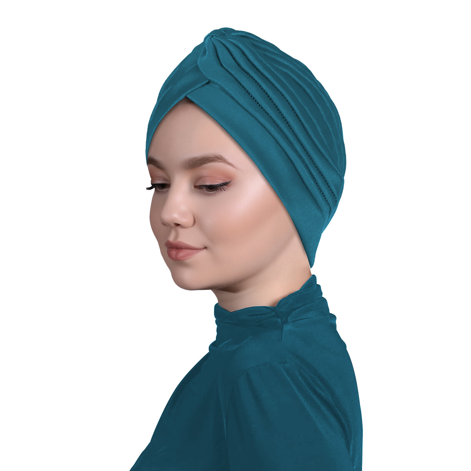 Gorro indio plisado musulmán árabe cáncer quimioterapia pérdida de cabello gorras sombreros islámicos gorra - Imagen 27 de 38