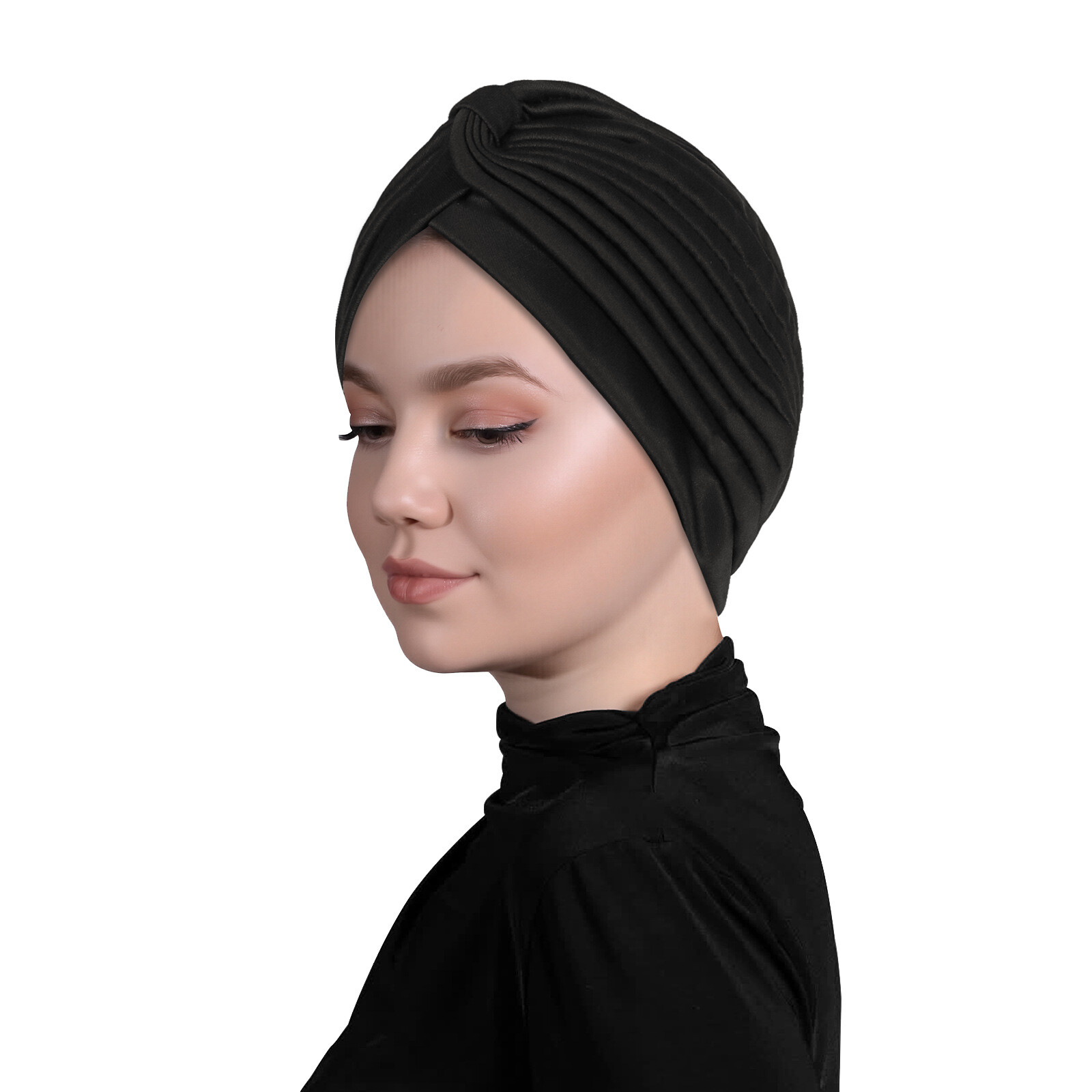 Gorro indio plisado musulmán árabe cáncer quimioterapia pérdida de cabello gorras sombreros islámicos gorra - Imagen 28 de 38