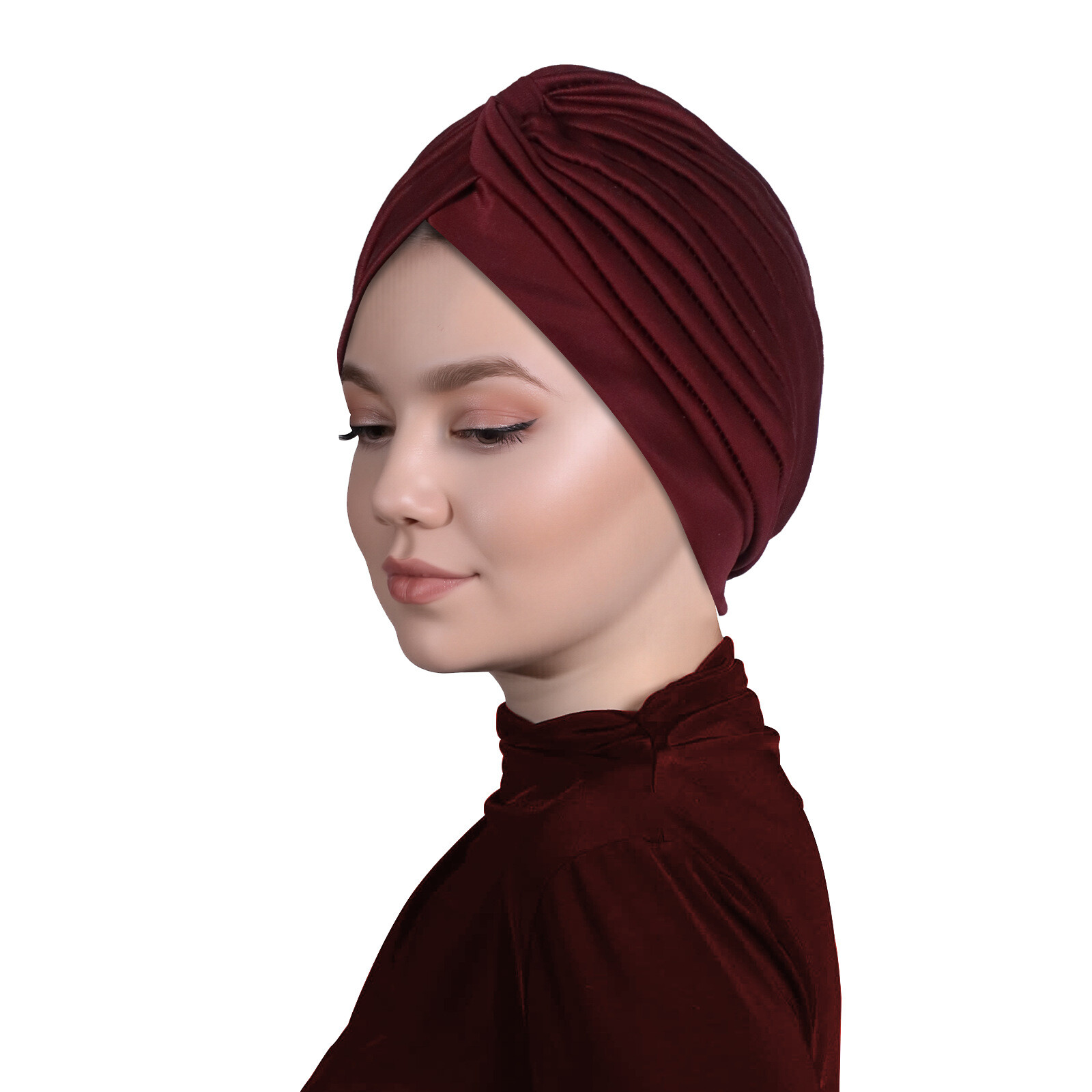 Gorro indio plisado musulmán árabe cáncer quimioterapia pérdida de cabello gorras sombreros islámicos gorra - Imagen 34 de 38