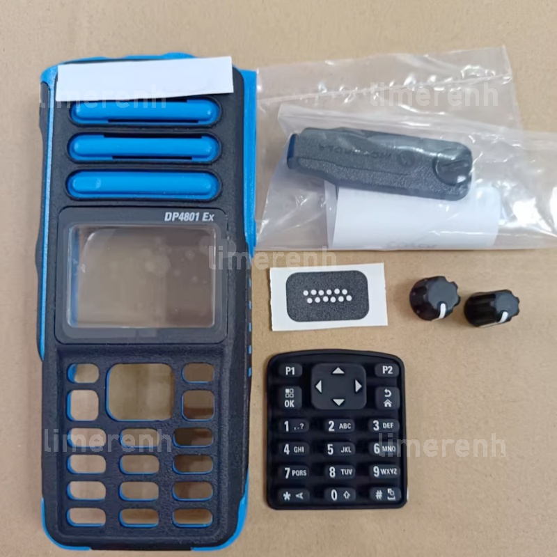 New Full Keyboard Front Case Kit For Motorola DP4801EX DGP8550XE Two Way Radio - Zdjęcie 8 z 9