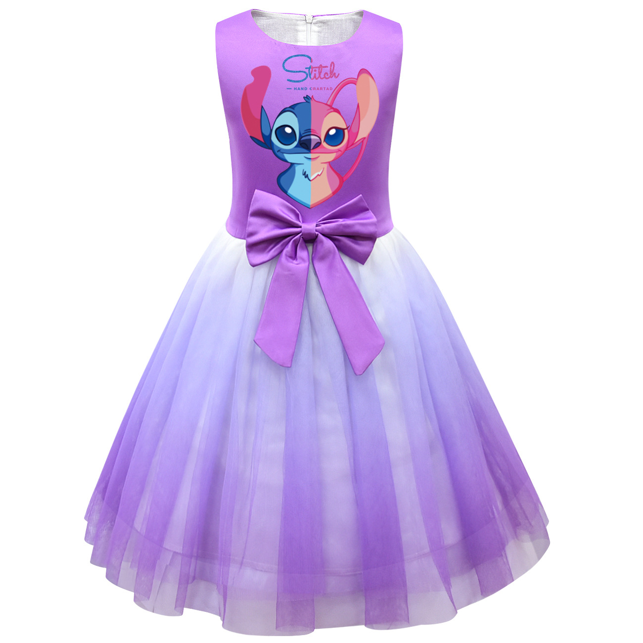 Lilo Stitch Angel Cartoon Kids Girls Princess Dress Xmas Party Tutu Skirt Gift - Picture 22 of 24