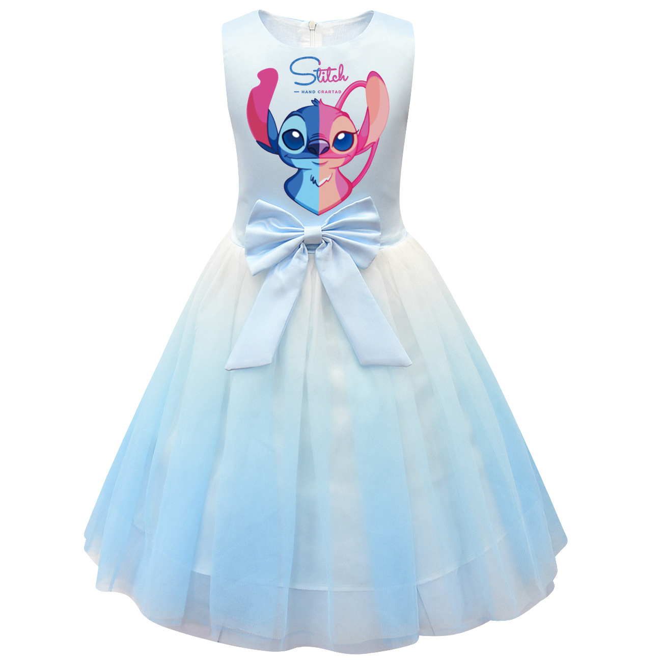 Lilo Stitch Angel Cartoon Kids Girls Princess Dress Xmas Party Tutu Skirt Gift - Picture 23 of 24
