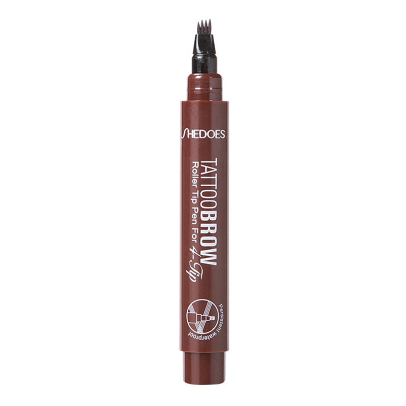 Crayon À Sourcils 4 Pointes Résistant À L'eau Pour Effet Naturel Longue Tenue