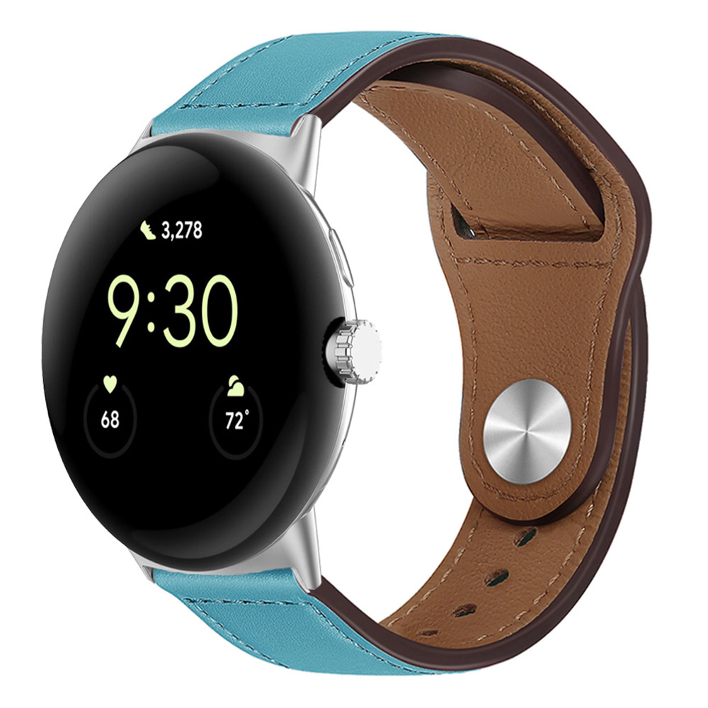 Bracelet En Cuir Véritable Compatible Pour Google Pixel Watch 3 2 1 41 45MM Acce - Zdjęcie 16 z 31