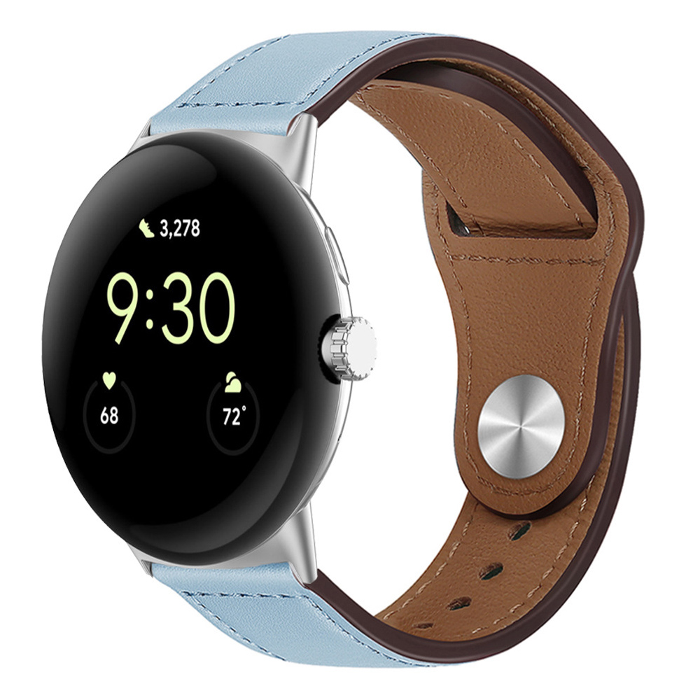 Bracelet En Cuir Véritable Compatible Pour Google Pixel Watch 3 2 1 41 45MM Acce - Zdjęcie 18 z 31