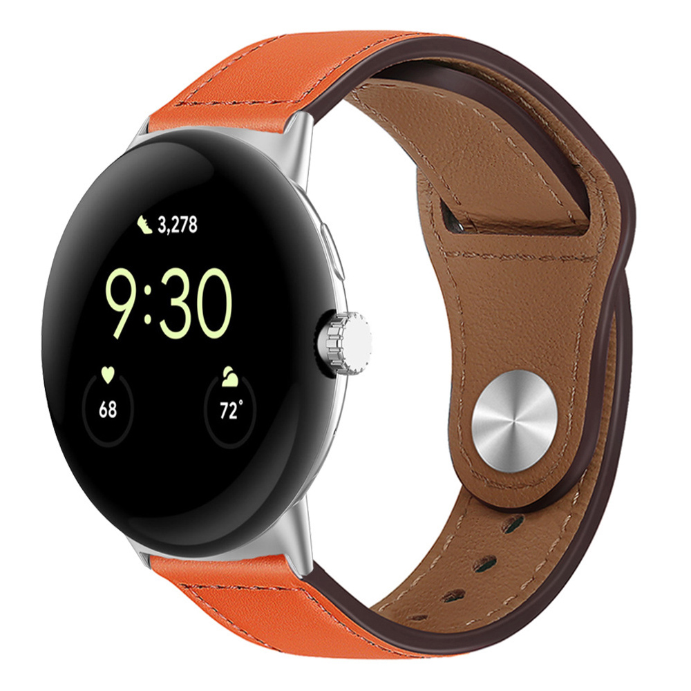 Bracelet En Cuir Véritable Compatible Pour Google Pixel Watch 3 2 1 41 45MM Acce - Zdjęcie 27 z 31