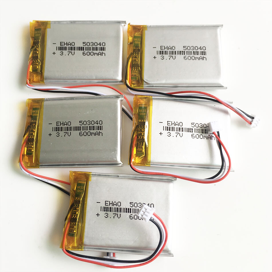 10p 3.7V 600m Lipo Rechargeable Battery 503040 JST 3Pin 1.25mm Plug Power Supply - Picture 13 of 14