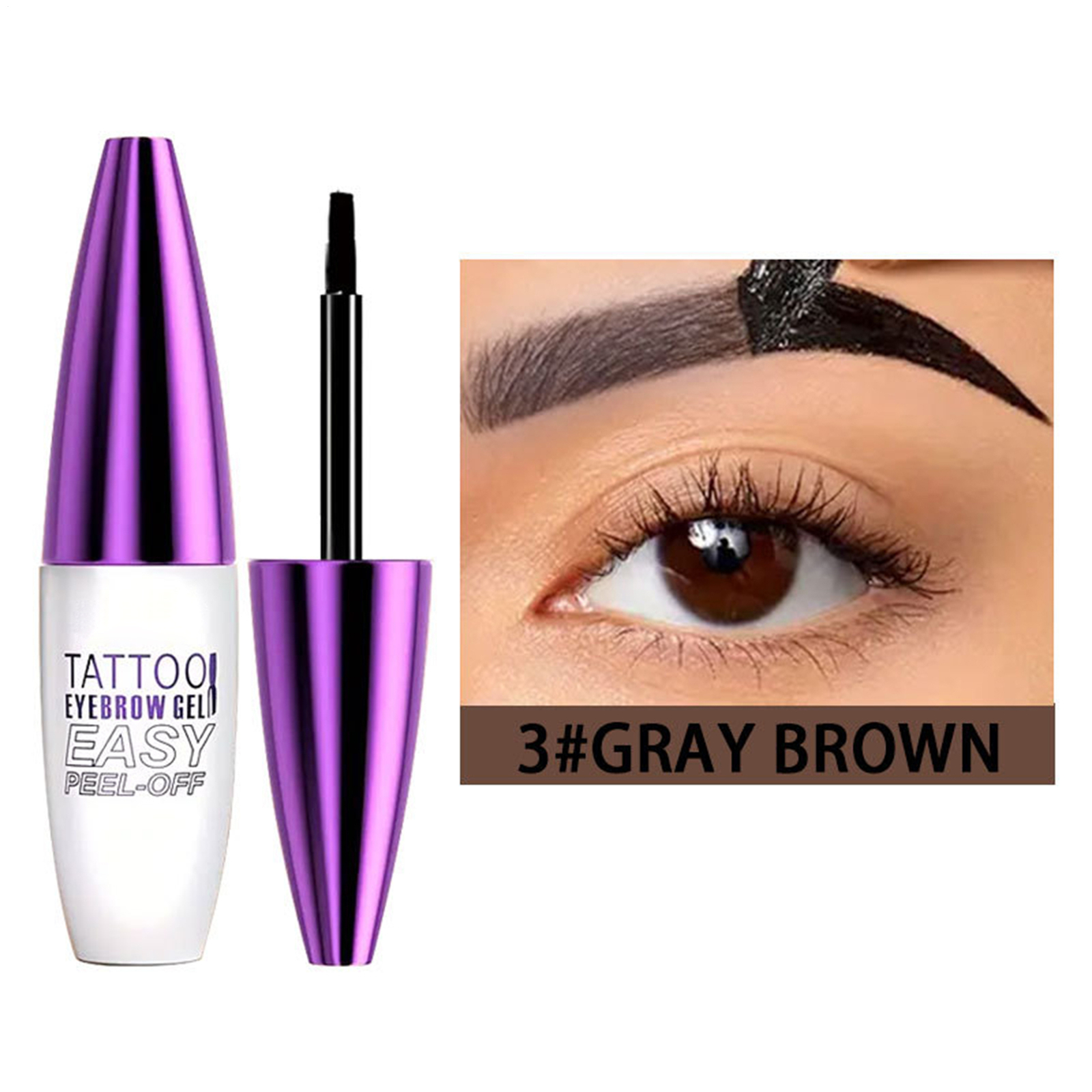 Tattoo Peel-Off Semi-Permanent Brow Tint Waterproof Long-Lasting Eyebrow Gel - Picture 7 of 22