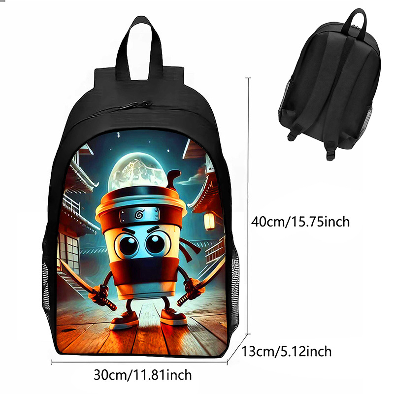 Cosplay Italian Brainrot Tung Tung Sahur Kids Backpack Schoolbag Pencilcase Bags - Picture 7 of 18