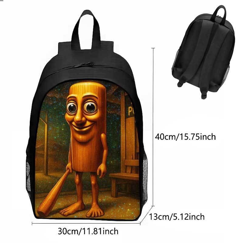 Cosplay Italian Brainrot Tung Tung Sahur Kids Backpack Schoolbag Pencilcase Bags - Picture 16 of 18