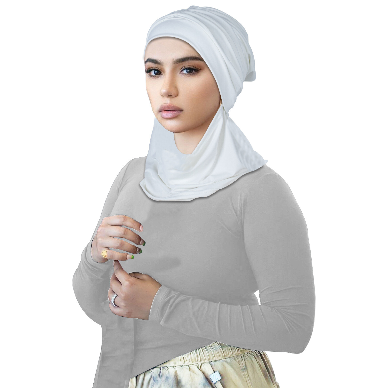 Sombreros de hiyab musulmán para mujer cubierta de cuello completo bufanda gorras turbante islámico pañuelo gorra - Imagen 23 de 24