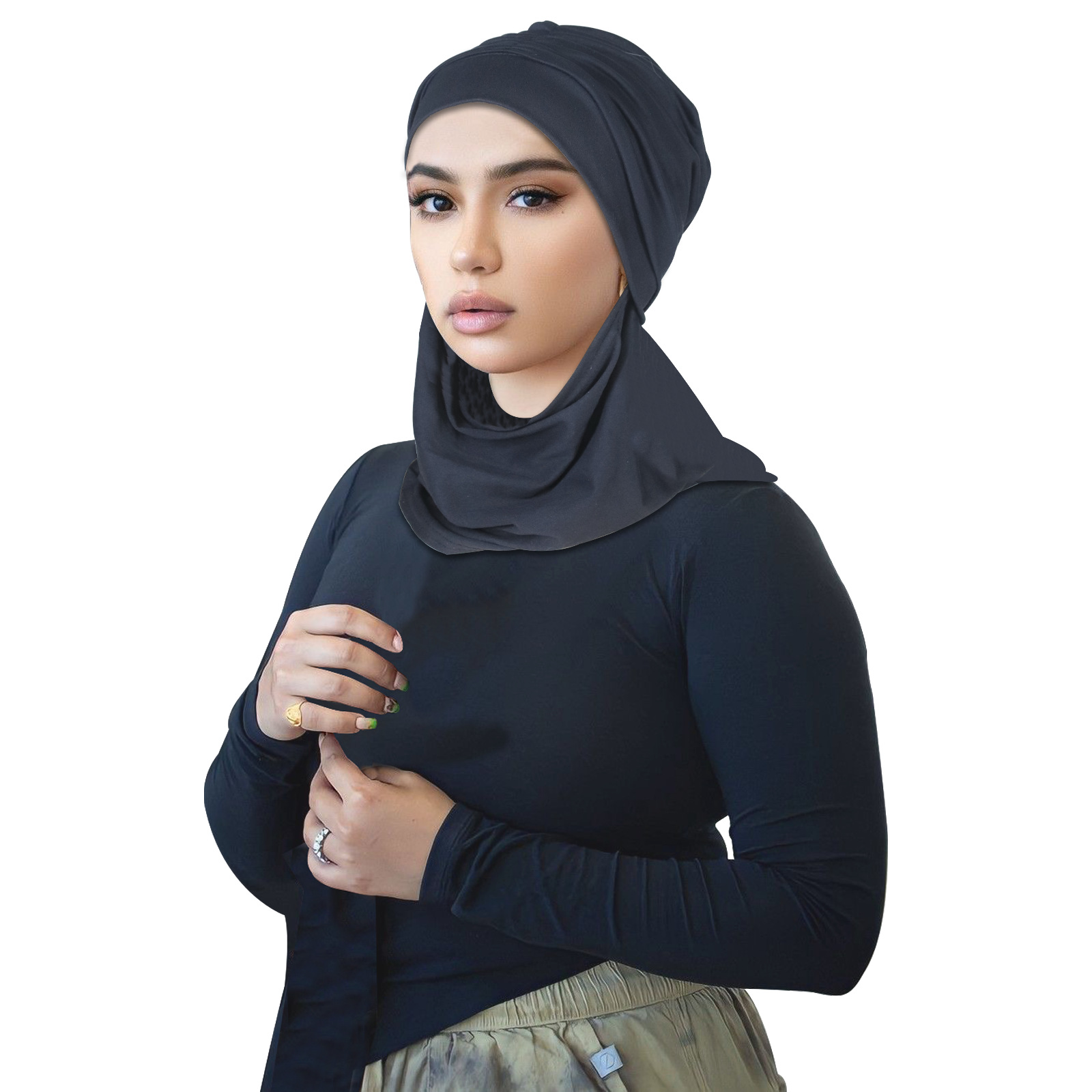 Sombreros de hiyab musulmán para mujer cubierta de cuello completo bufanda gorras turbante islámico pañuelo gorra - Imagen 24 de 24