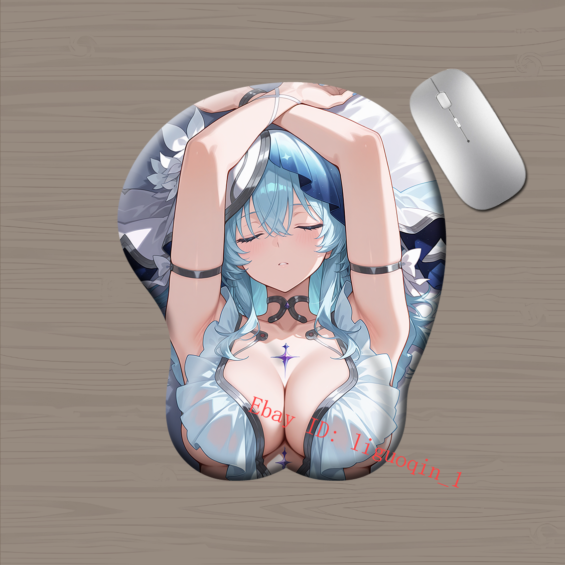 Wuthering Waves The Shorekeeper 3D Oppai Boob Mouse Pad Wrist Rest Mousepad Gift - Picture 4 of 8