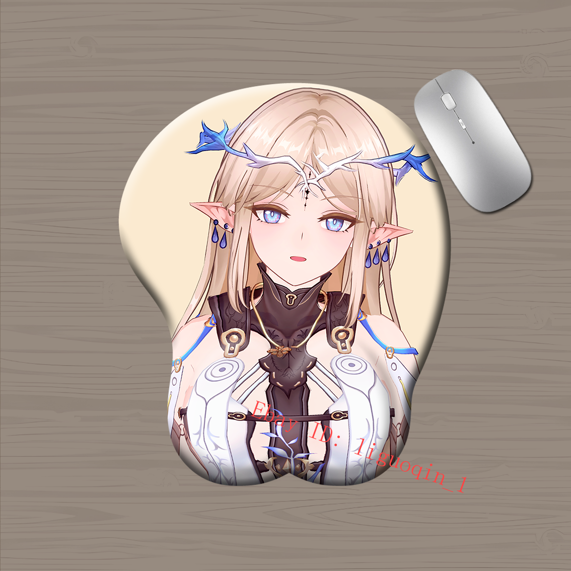 Wuthering Waves The Shorekeeper 3D Oppai Boob Mouse Pad Wrist Rest Mousepad Gift - Picture 5 of 8