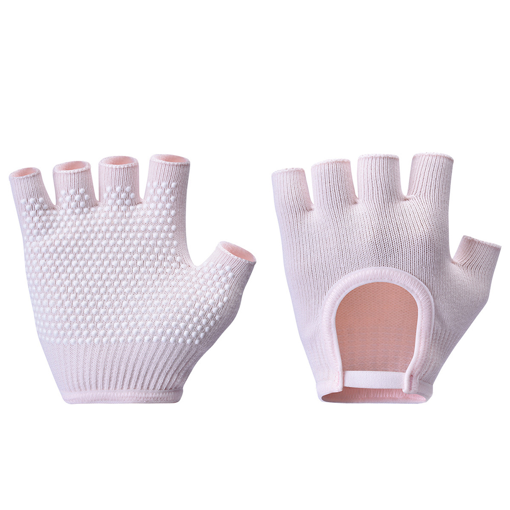 Fingerless Yoga Gloves for Women Breathable Anti-Slip Fitness Workout Pilates Cy