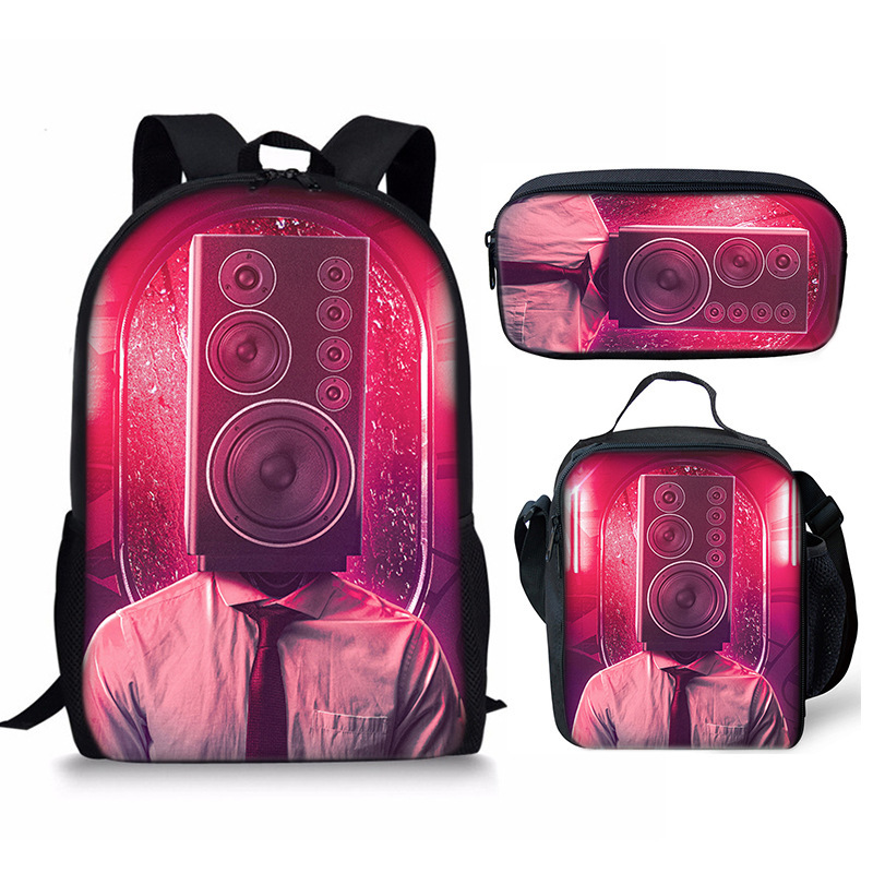Skibidi Toilet Speakerman Mochila Escuela Bolsa de Almuerzo Mochila Estuche para Lápices Conjunto Reino Unido - Imagen 9 de 36