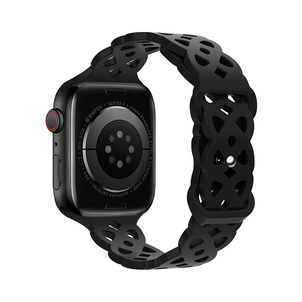 Bracelet en Silicone Dentelle pour Apple Watch Ultra/SE/Series 1-8 - Remplacemen - Zdjęcie 26 z 32