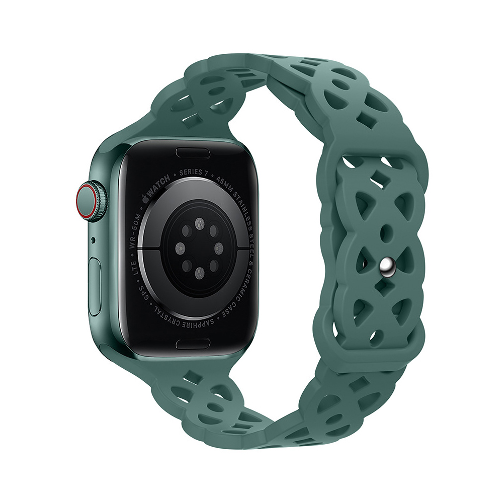 Bracelet en Silicone Dentelle pour Apple Watch Ultra/SE/Series 1-8 - Remplacemen - Zdjęcie 31 z 32