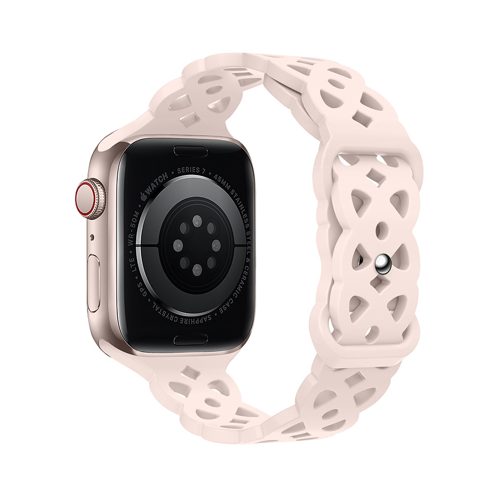 Bracelet en Silicone Dentelle pour Apple Watch Ultra/SE/Series 1-8 - Remplacemen - Zdjęcie 29 z 32